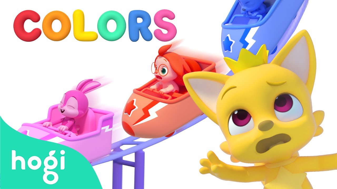 [NEW✨] Learn Colors with Roller Coaster | Fun Theme Park Colors for Kids | Hogi & Pinkfong