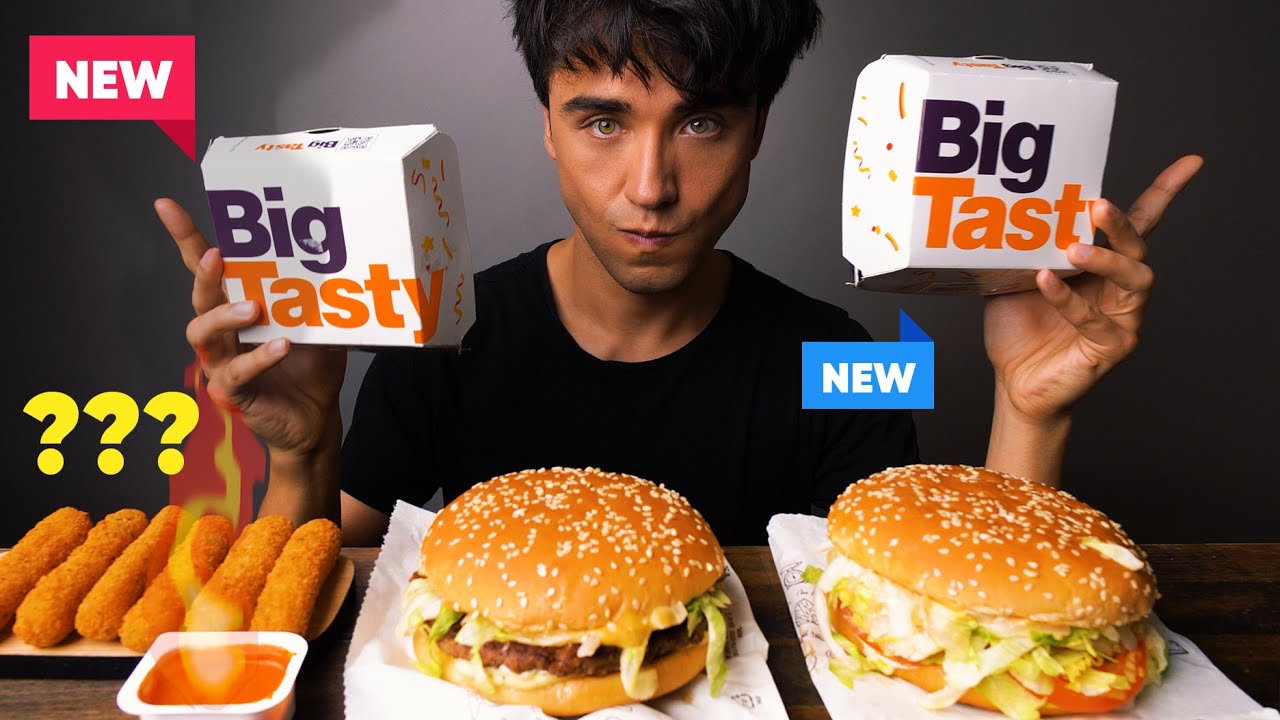 NEW MCDONALDS MEAL, TRYING THE NEW BIG TASTY BACON BURGER & NEW BIG TASTY CHICKEN | McBang ASMR