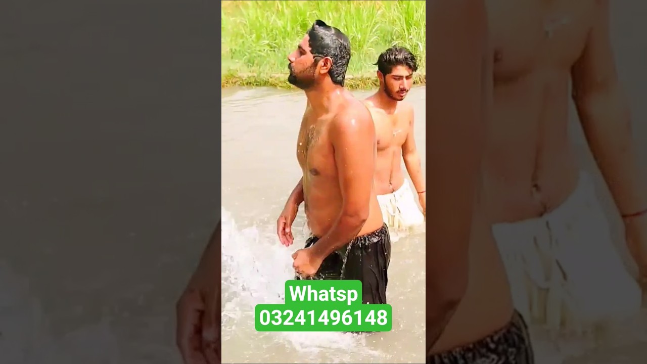 new part 18  | Swimming in Tubewell Water Pool in Village | Tube Well water Fun by village