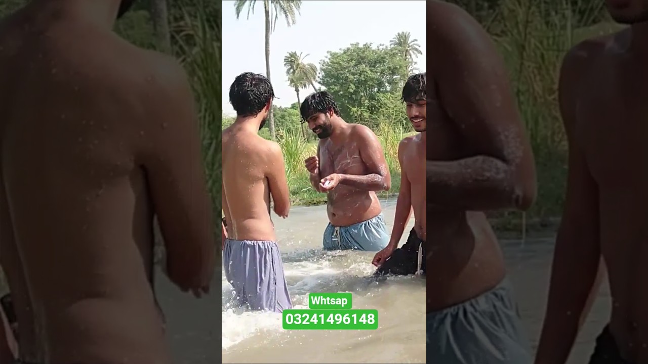 New part 25 | Swimming in Tubewell Water Pool in Village | Tube Well water Fun by village
