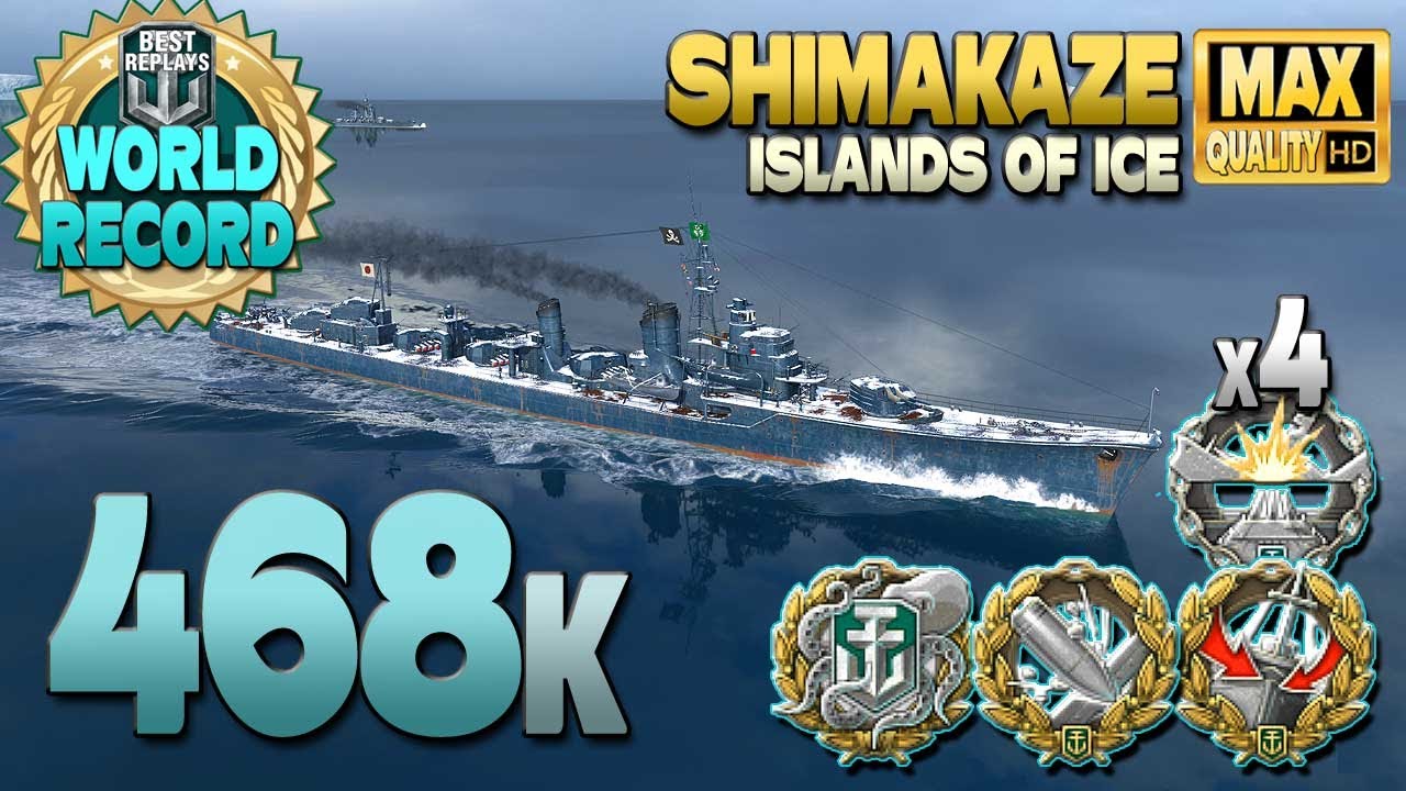 NEW Shimakaze world record, 468k damage - World of Warships
