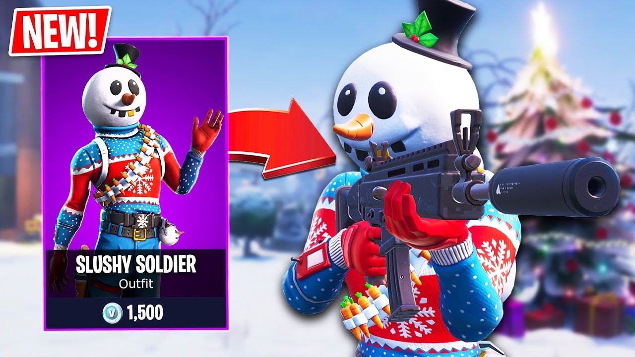New SLUSHY SOLDIER Snowman Skin!! (Fortnite Live Gameplay)