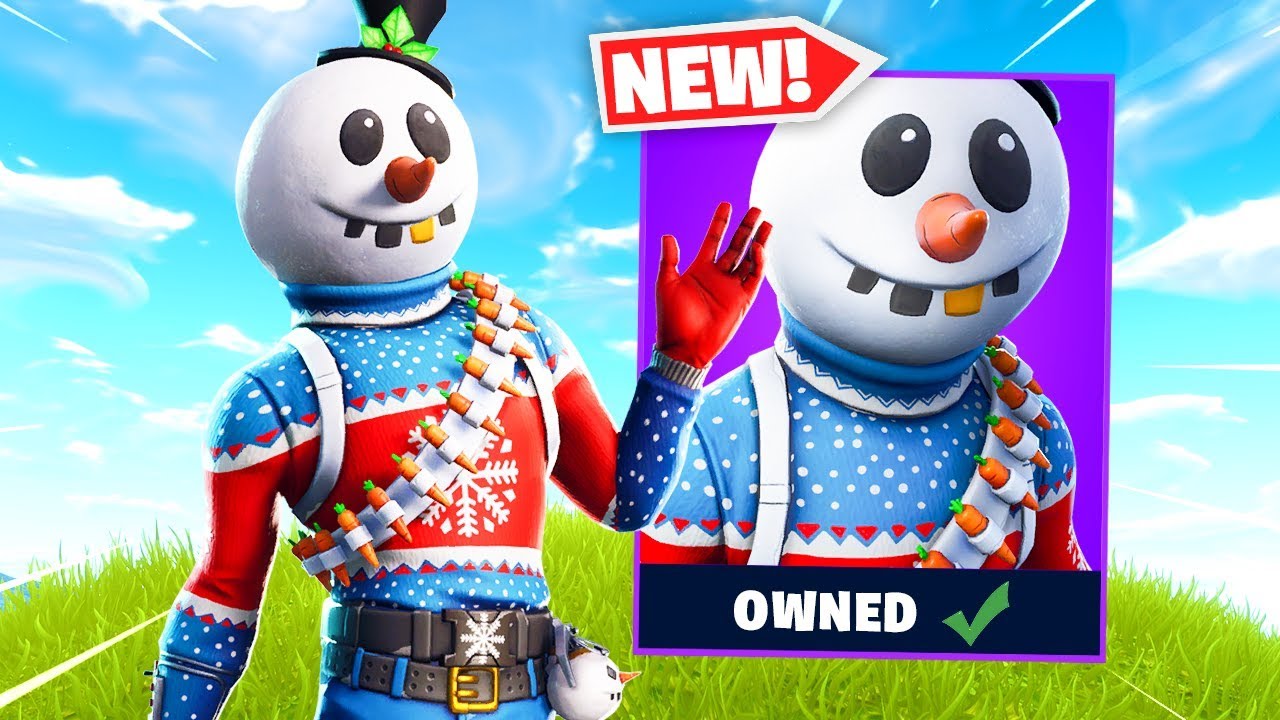 NEW SNOWMAN Skin Gameplay in Fortnite..