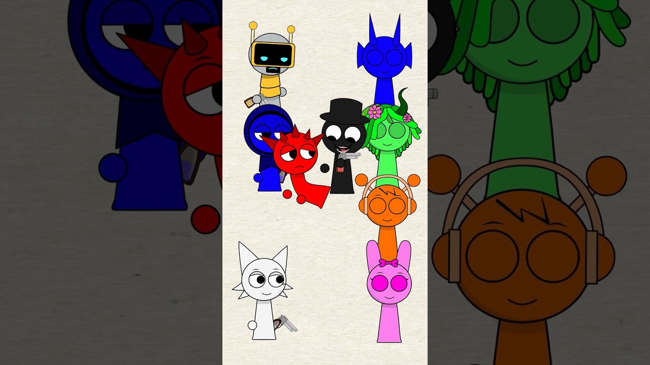 New Sprunki Hard - Fart mixed colors color mixing challenge game Sprunki How many colors can you mix