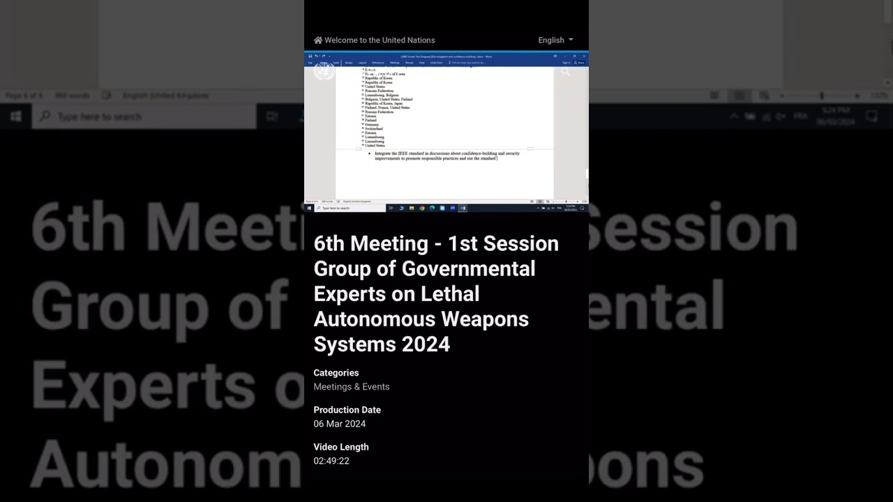 New Terminologies and Artificial Intelligence (AI) Governance in the Military Domain. #UNGGE LAWS
