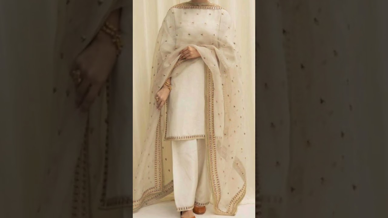 New Trendy white Suit for Eid 2025