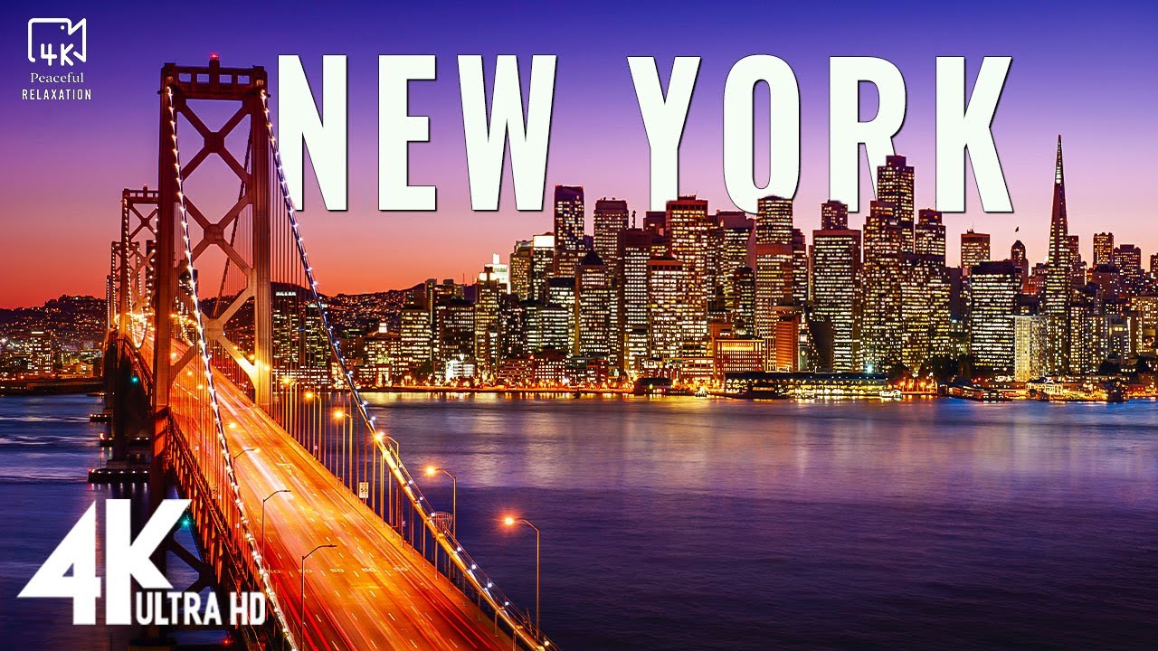 New York 4K Video UHD - Relaxing Piano Music, Beautiful Nature Scenic | Stress Relief,Anxiety Relief