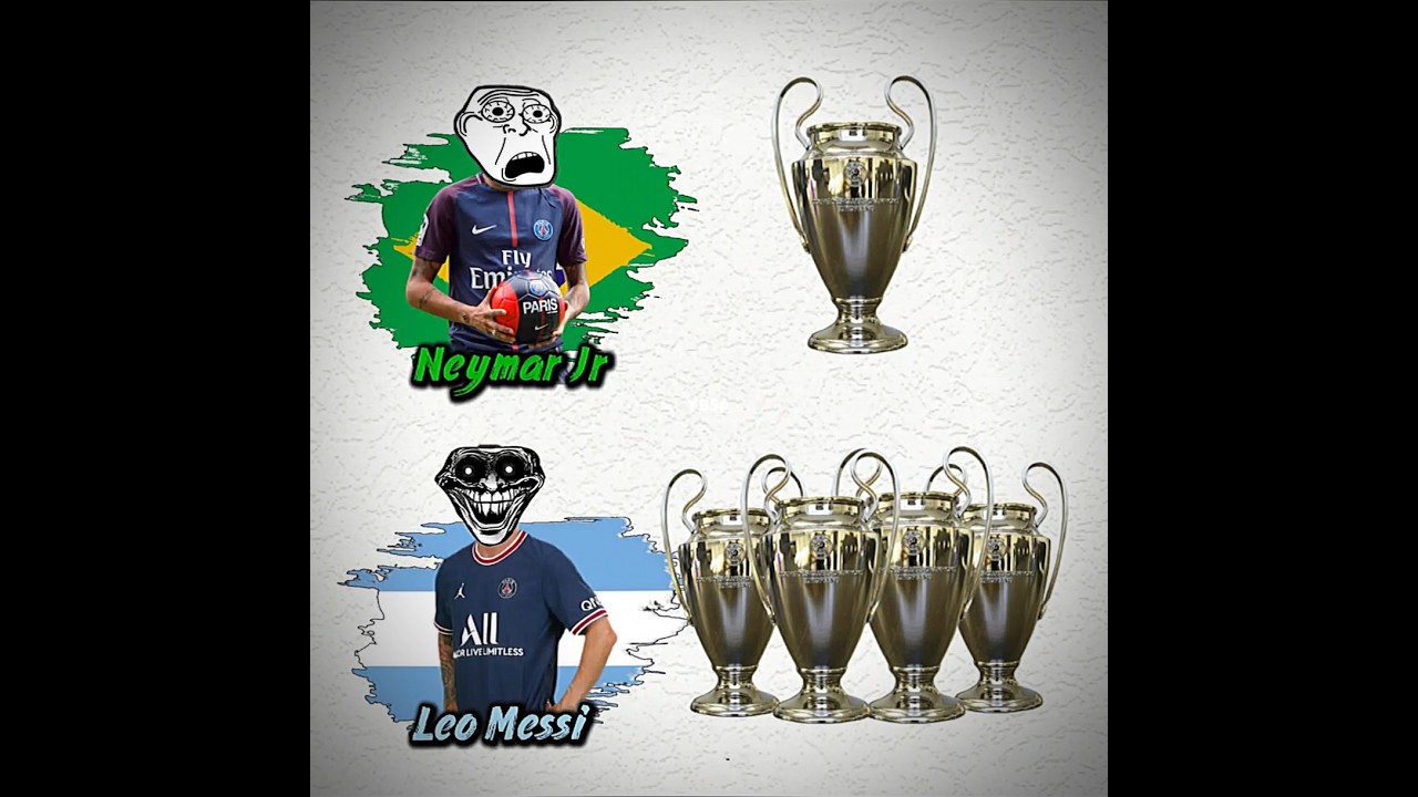 NEYMAR VS MESSI #football #trophy #shorts