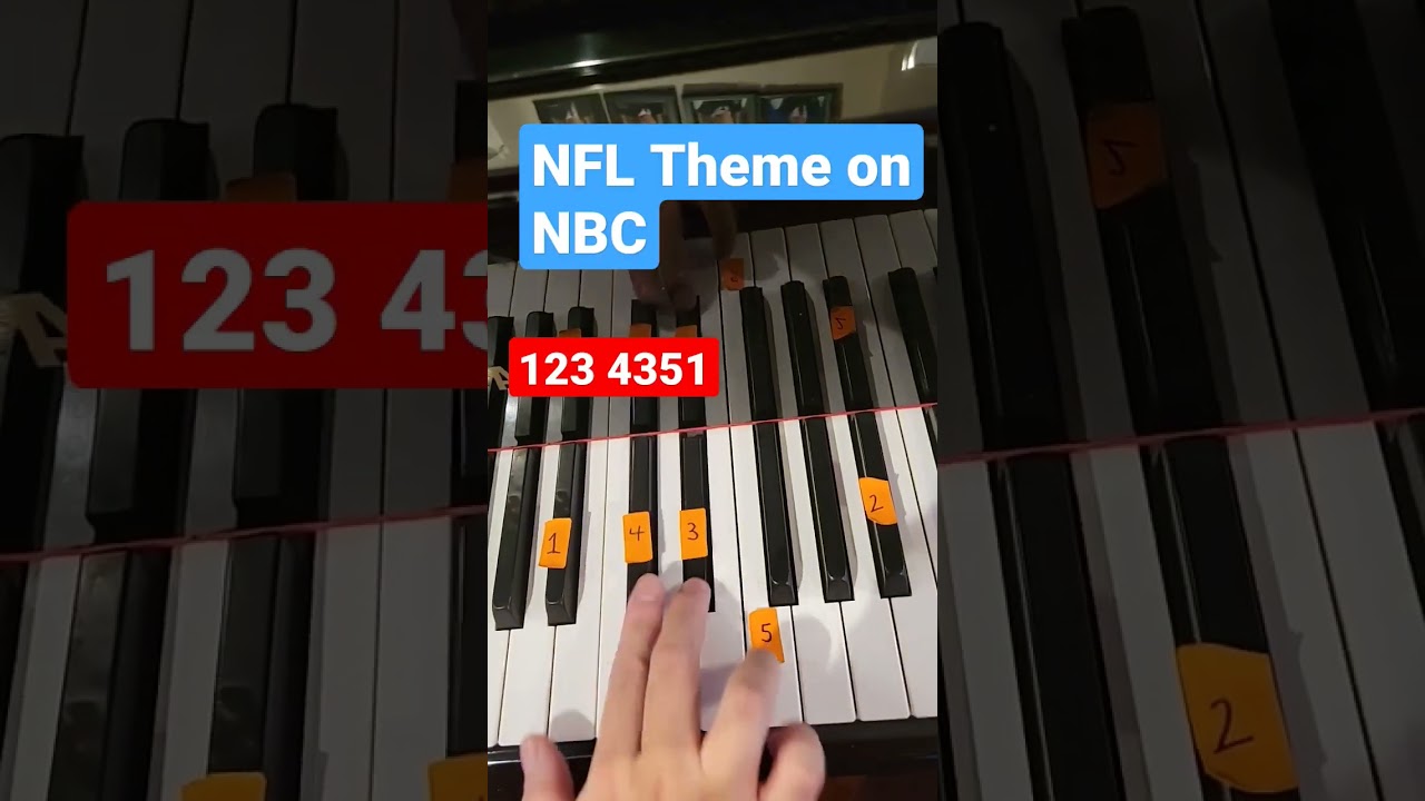 NFL Theme (NBC Version) Easy Piano Tutorial