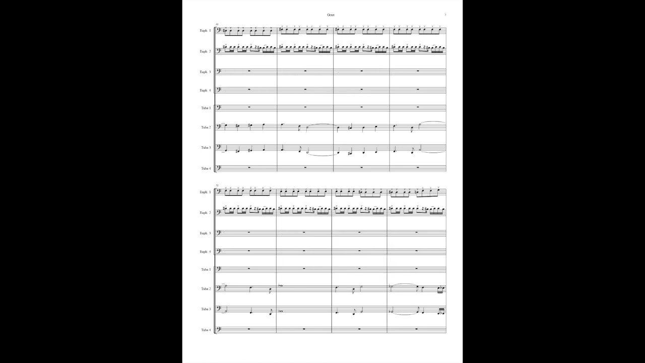 NG Lok Hin - Octet for Euphoniums and Tubas (with score)