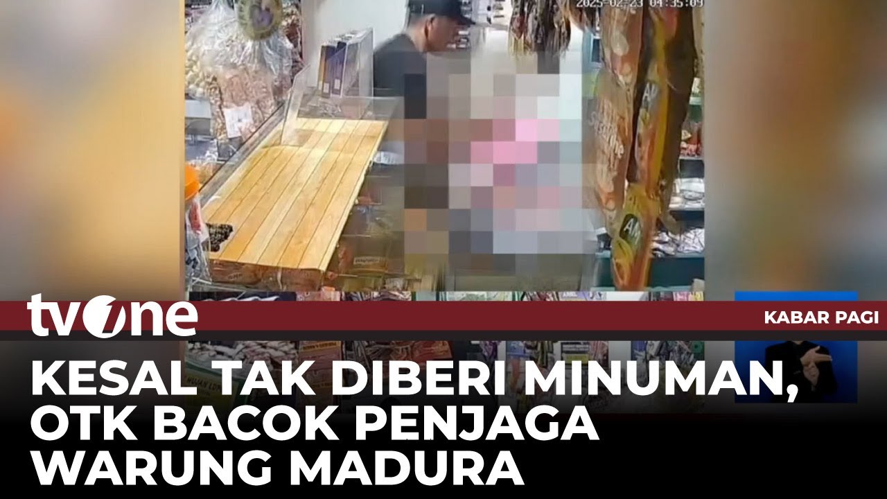 Ngeri! Detik-detik Penjaga Warung Dibacok OTK dalam Keadaan Mabuk | Kabar Pagi tvOne