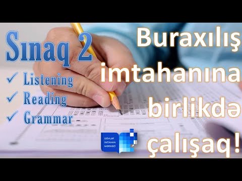 İngilis dili biliyini yoxla! SINAQ 2/Buraxılış imtahanına birgə hazırlaşaq 😊