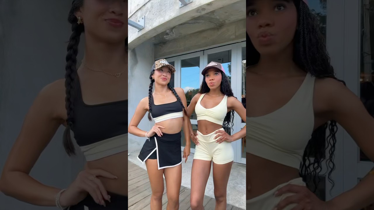 NICOLE LAENO X TEALA DUNN🥰 #colieincollege #puertorico #ootd #outfitinspo #hotgirlwalk #shorts
