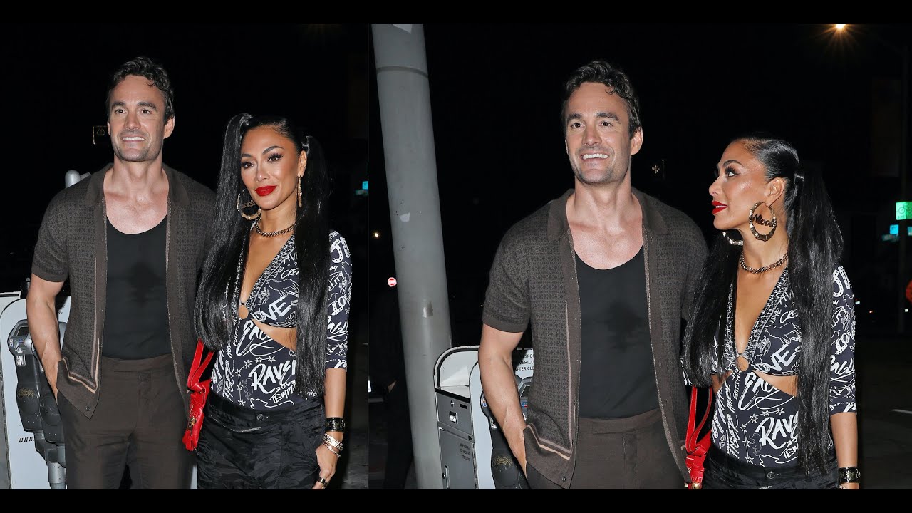 Nicole Scherzinger and her boyfriend Thom Evans are very much in love as they head out to dinner!