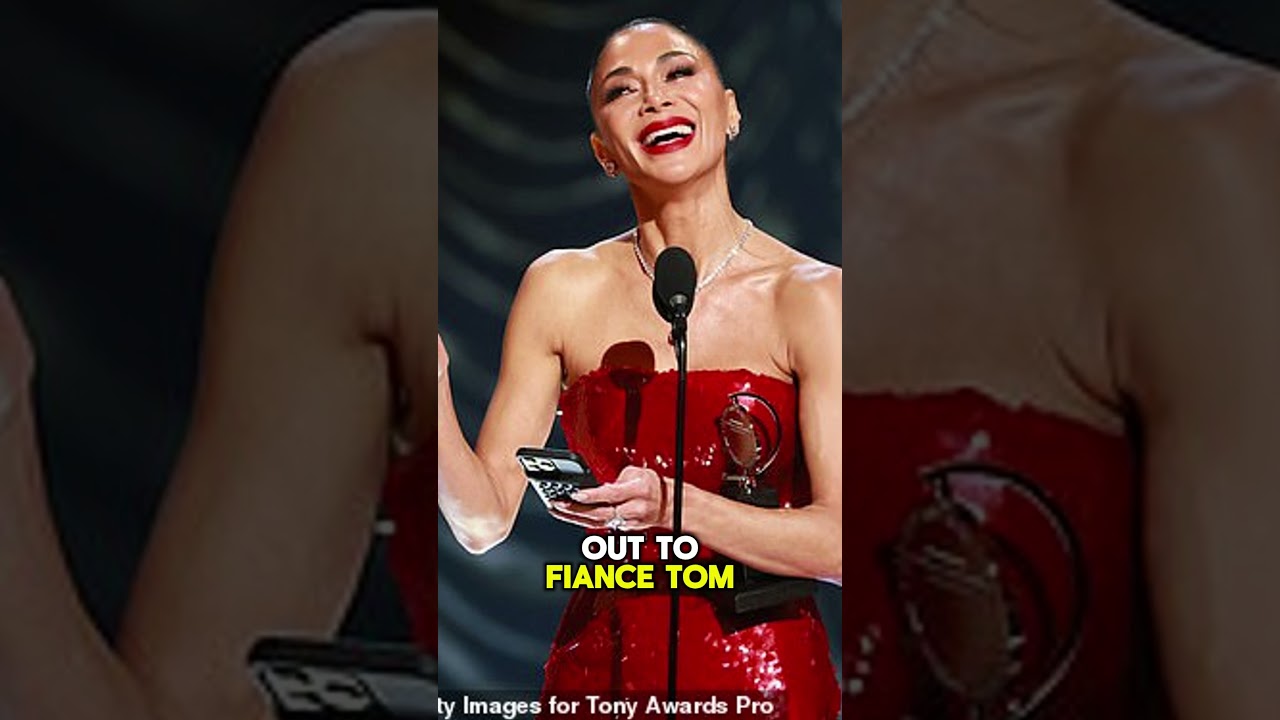 Nicole Scherzinger Wins First Tony & Shares Kiss with Fiancé  #celebrities