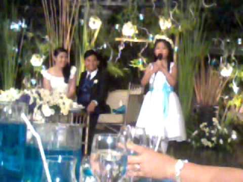Nicole Tan singing Reflections at Noel & Tweety's Wedding