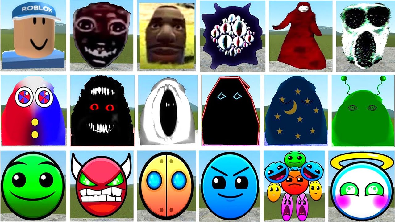 NICO'S NEXTBOTS FAMILY, ANGRY MUNCI NEXTBOTS AND LOBOTOMY DASH NEXTBOTS Chase me in Garry's Mod