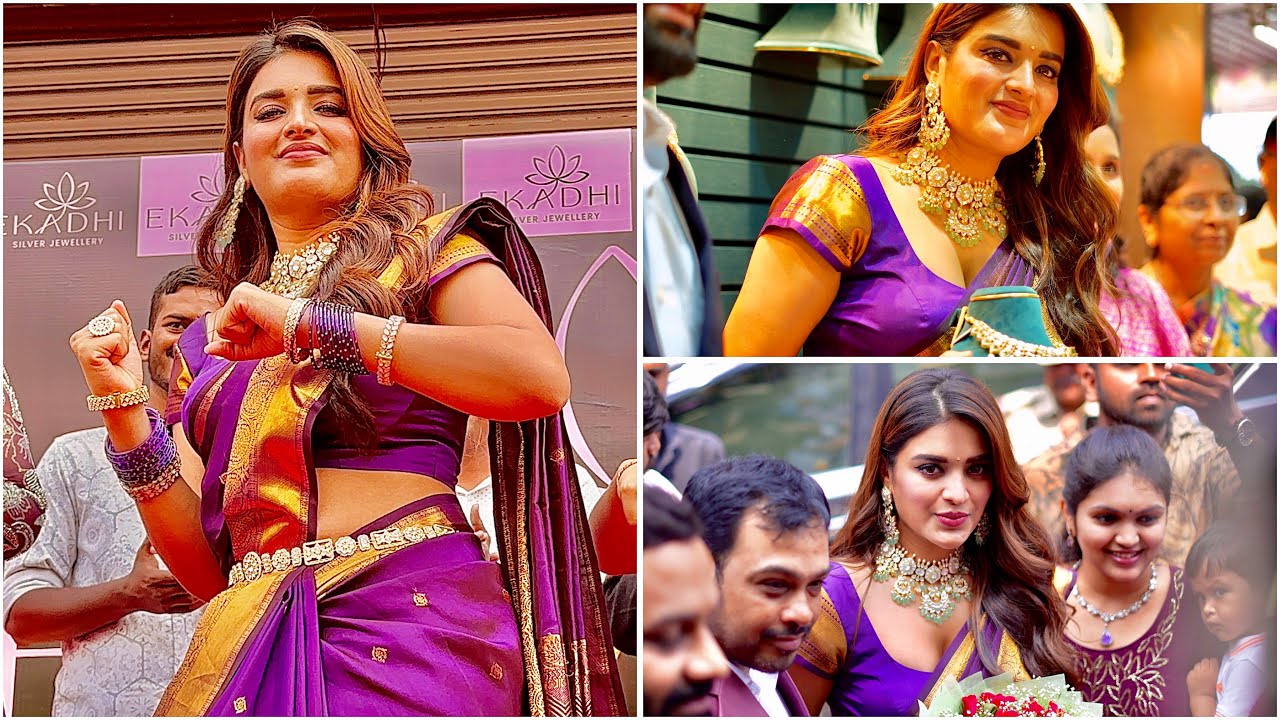 Nidhhi  Agerwal at Jewellery Shop Opening || Nidhi  Agarwal Dance || Hari Hara Veeramallu Heroine