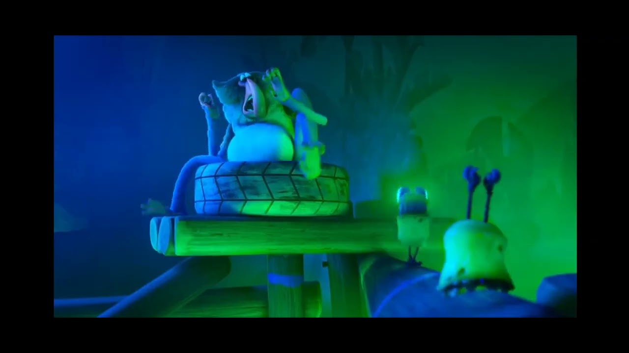 Night Of The Zoopocalypse - The chick gum-beasts attack the monkeys enclousure