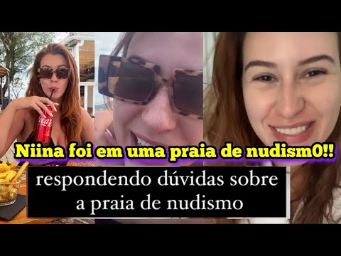 Niina secrets foi em uma praia de nudism0 e o povo cai em cima, com perguntas e dúvidas.