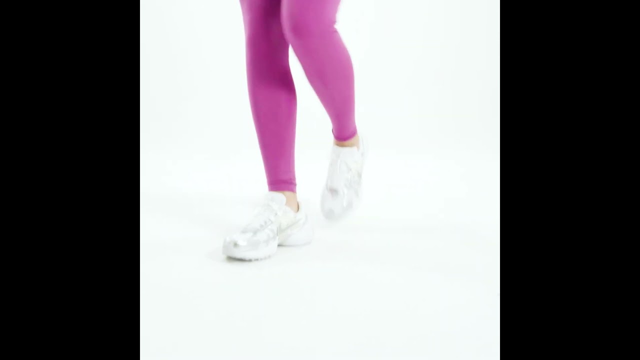 NIKE Pro Mid Rise Sport Leggings Hot Fuchsia White Women | FootAsylum