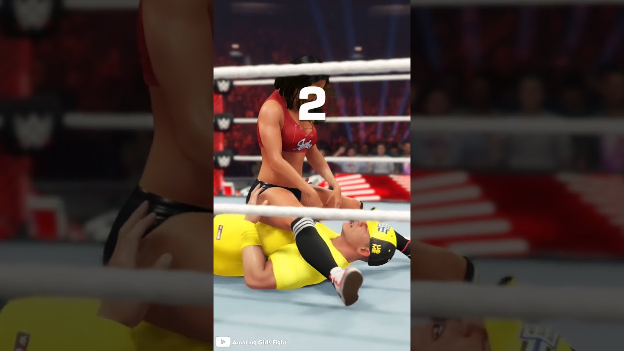 Nikki Bella Banzai Drop to John Cena #wwe #nikkibella #johncena #viral #wrestlemania #wweraw