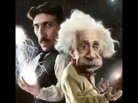 Nikola Tesla and Albert Einstein 360p
