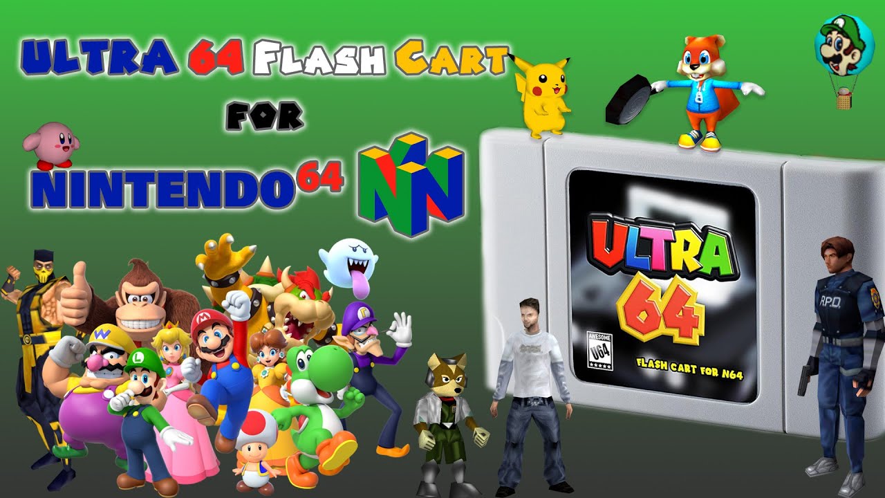 Nintendo 64 Library! Ultra 64 Flash Cart for N64!