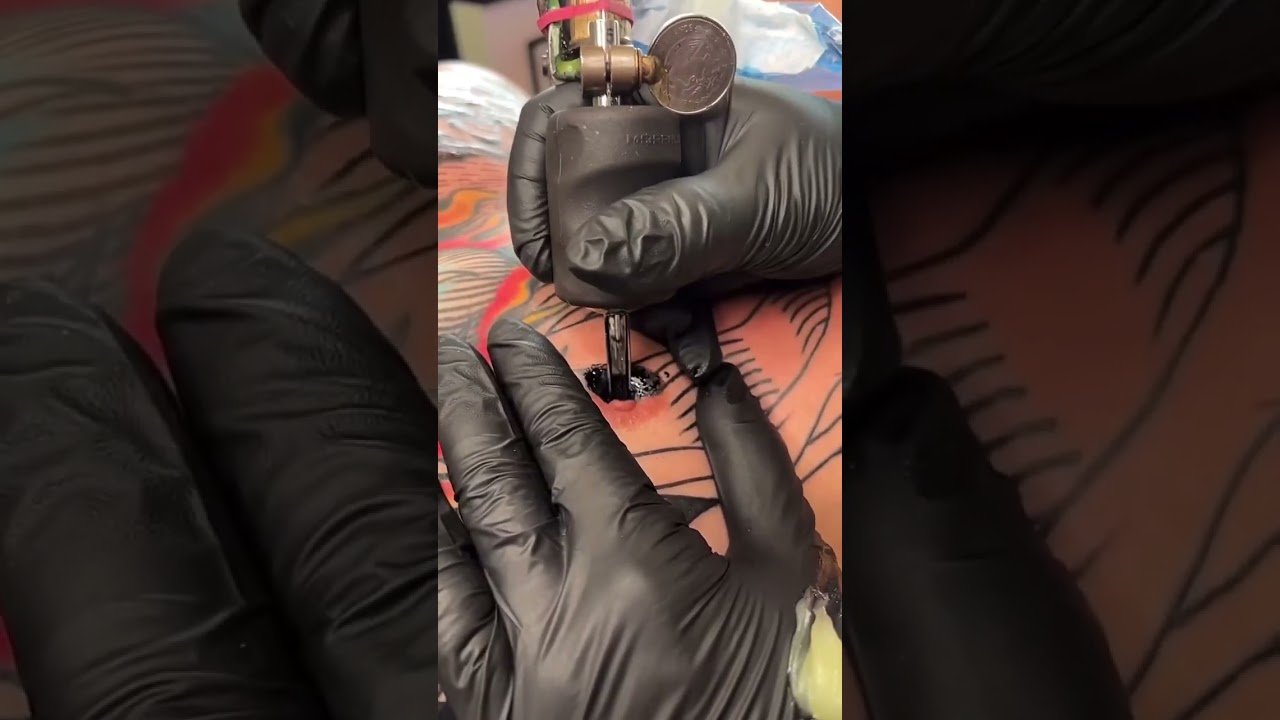 Nipple Tattoo by @dretattoo