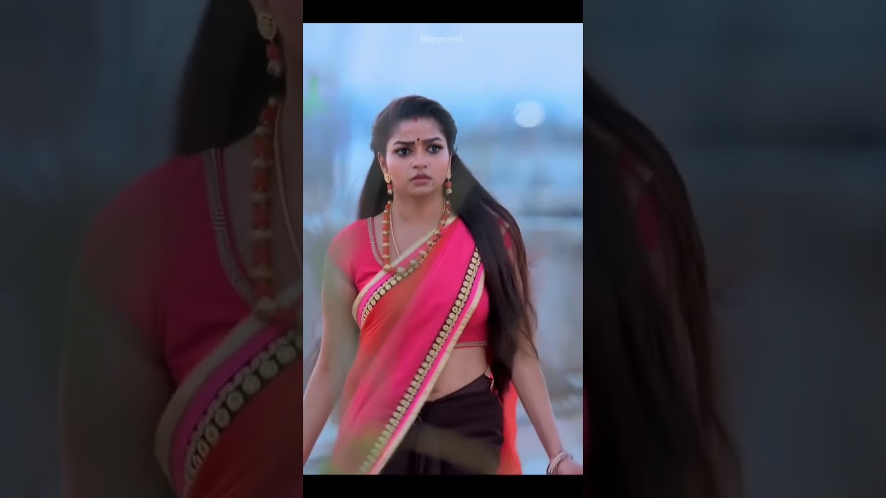 Nithya Ram | Hot low hip half saree navel shown video | Sun tv tamil | #nithyaram