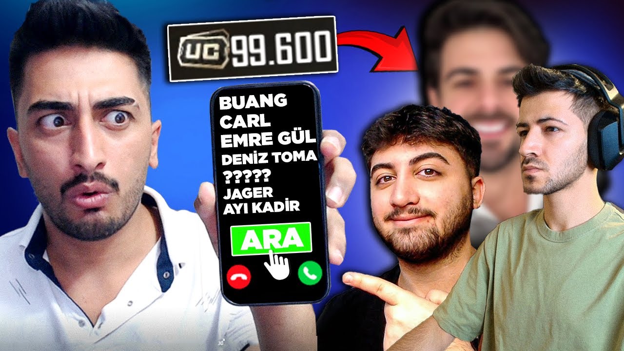 ÜNLÜ YOUTUBERLARI ARAYIP UC İSTEDİM! 😱 (KAÇ UC ALDIM ?) | PUBG Mobile