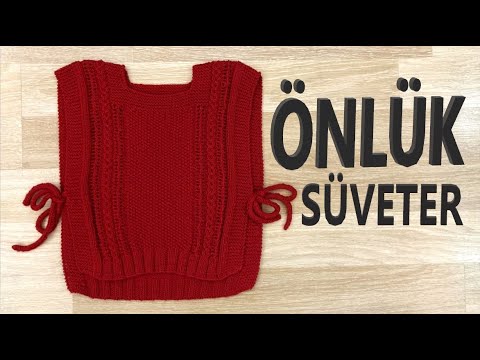 Önlük Süveter Modeli Yandan bağlamalı süveter 6-7 yaş Detaylı anlatım | Örgü Paylaşım ❤