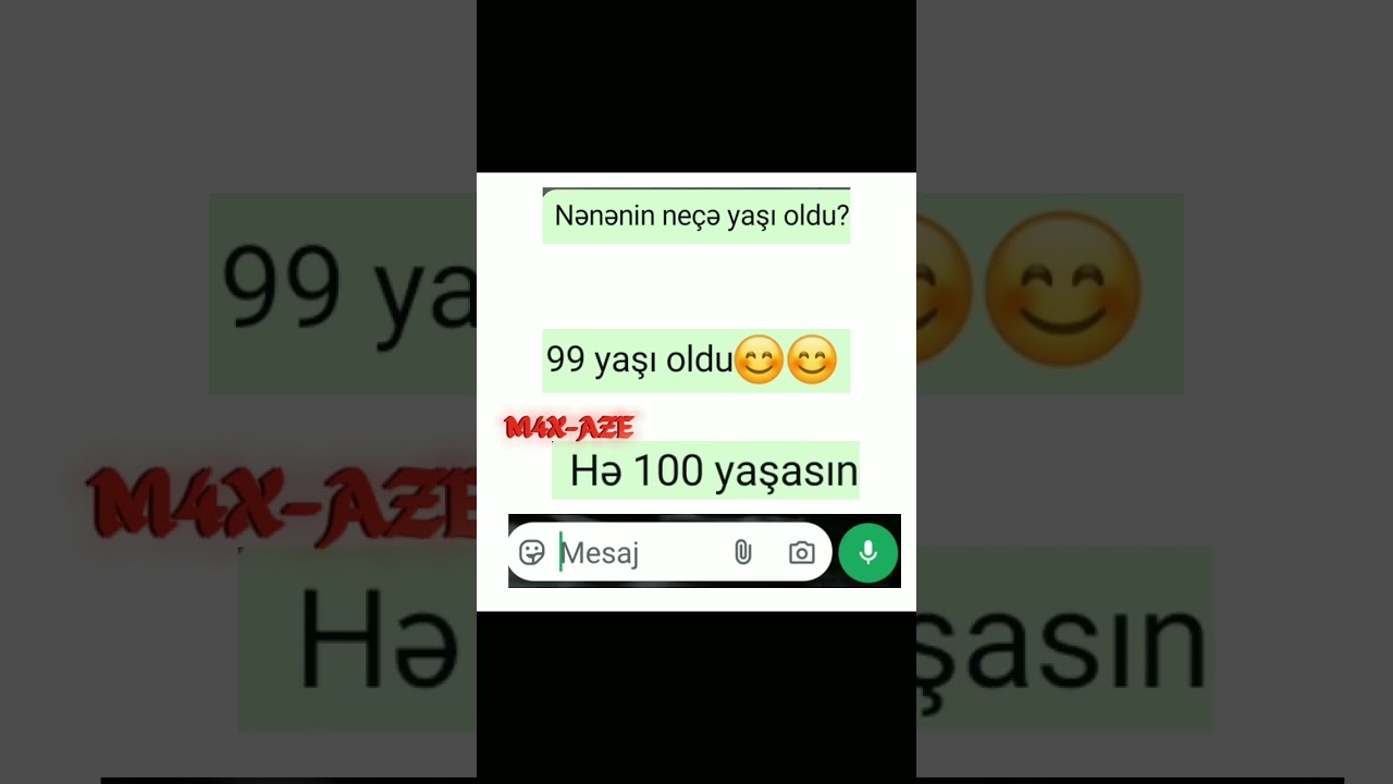 Nənənin ömür sayısı:364 gün 23 saat...☠💀