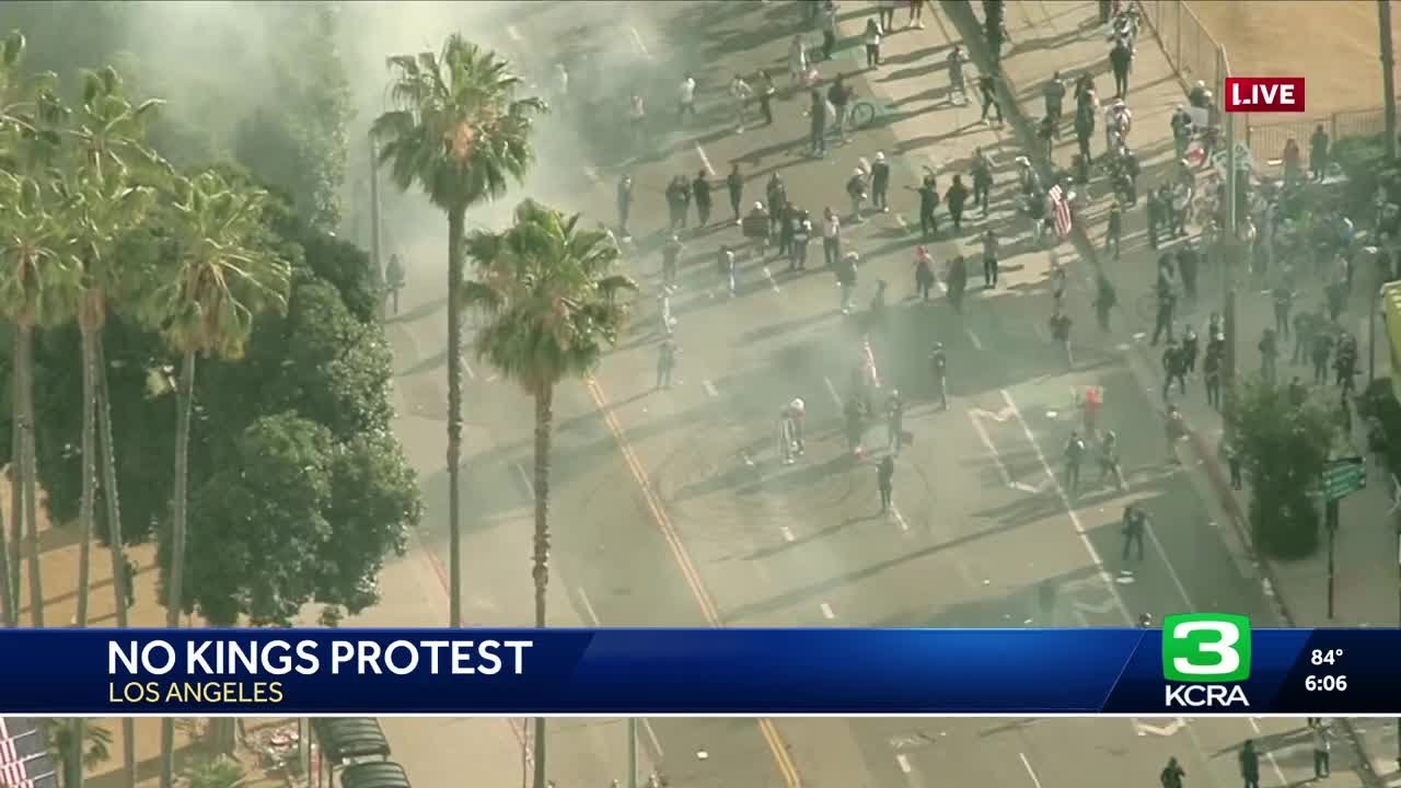 'No Kings' protest in Los Angeles turns violent