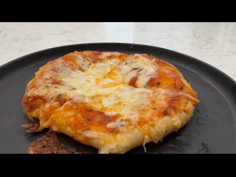 No Knead, Par Baked Pizza with Garlic Butter - broiler method