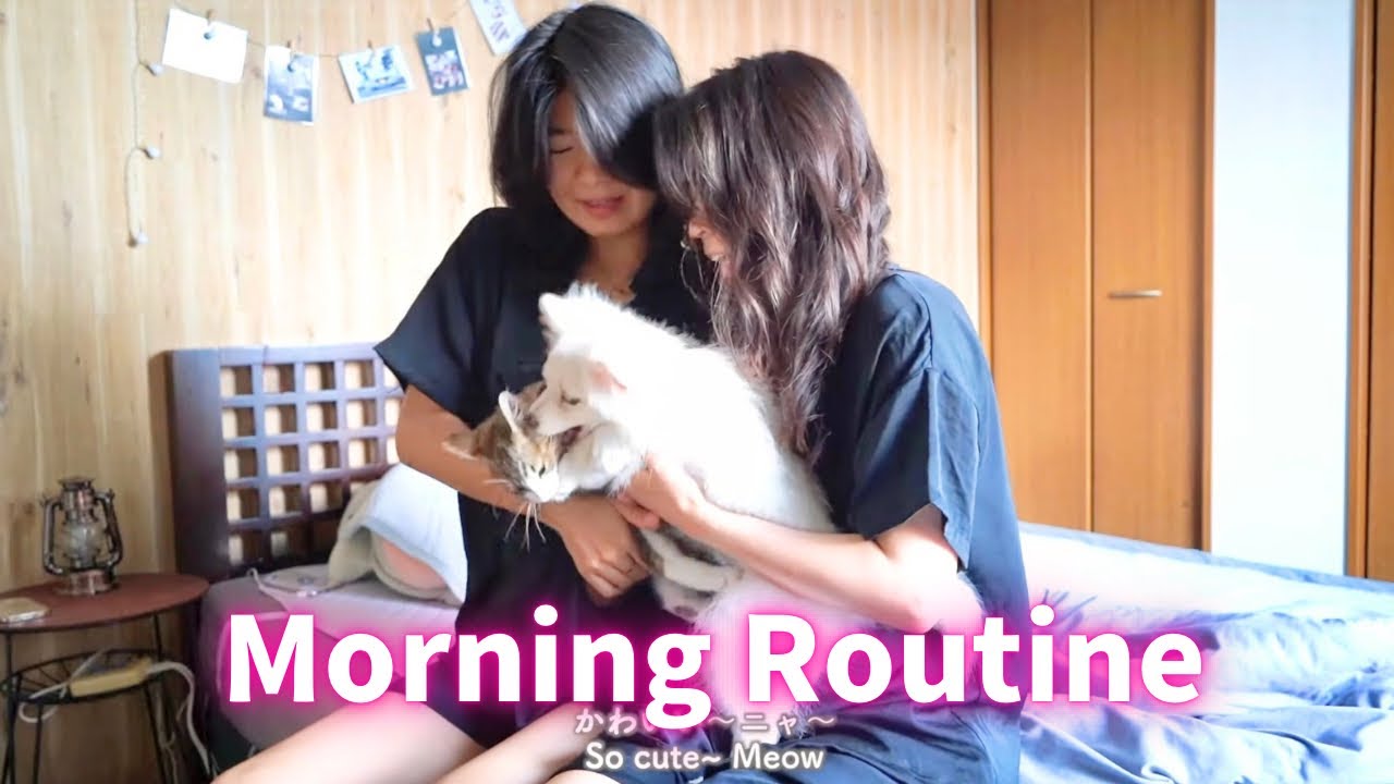 【No Makeup】Flirting with Pets/Lesbian couples Haru & Rina