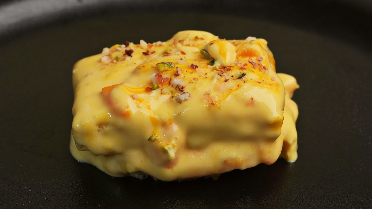 No Oven, No Cooking! 🥭🔥 This Arabian Mango Bread Pudding MELTS in Your Mouth!