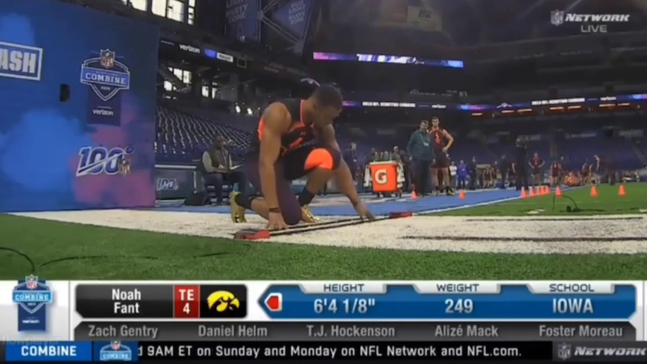 Noah Fant Runs a 4.52 At 2019 NFL Combine