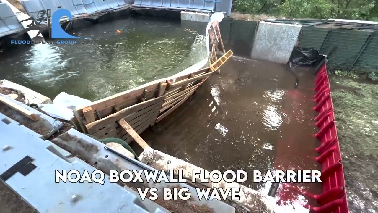 NOAQ Boxwall Flood Barrier vs Big Wave