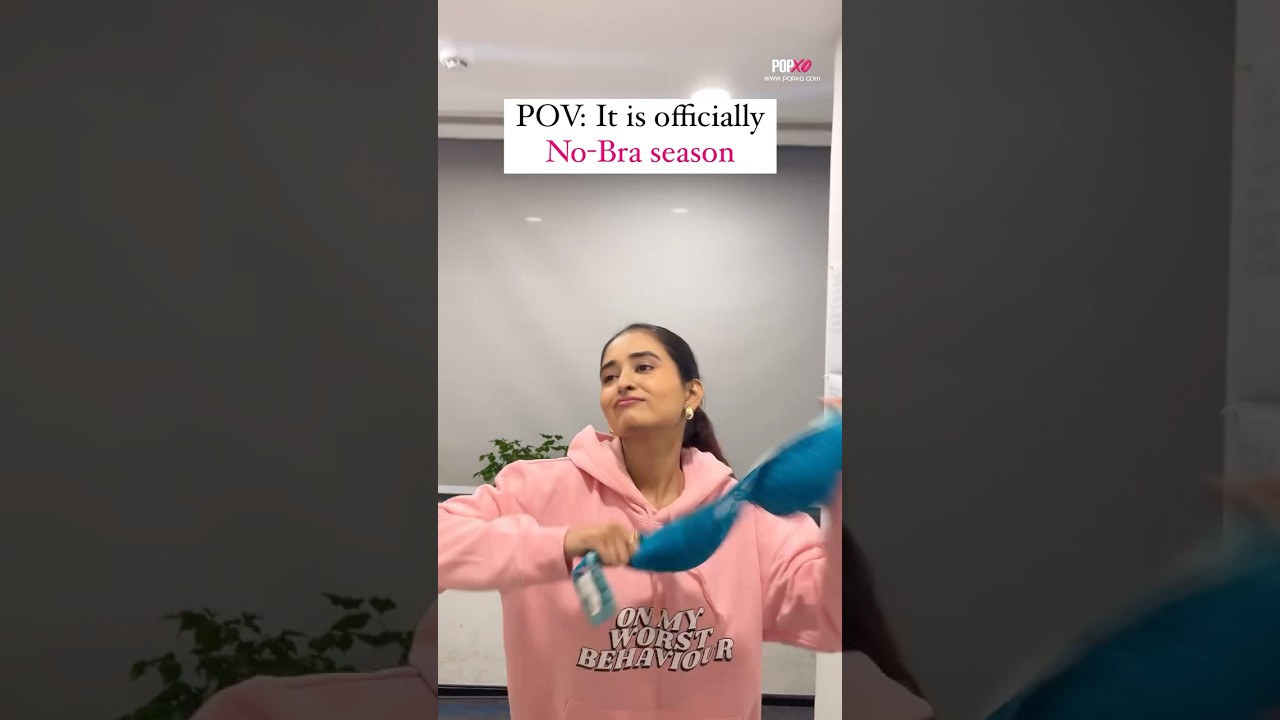 NO-BRA Season = Hoodie Season 🙈 #popxodaily #popxo #trending #relatable #viral #bra #winterseason