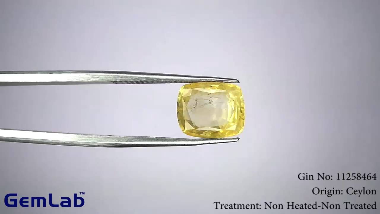 Non Heated Yellow Sapphire Gemstone