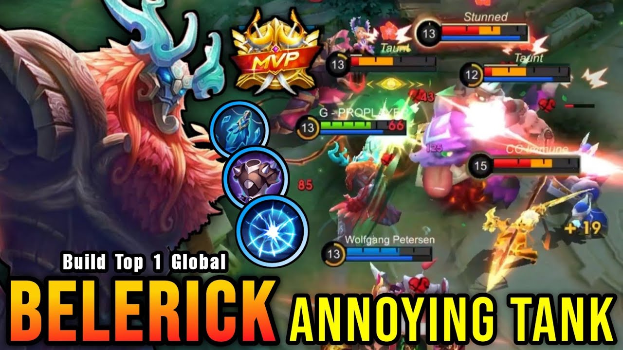 NONSTOP WAR!! Super Annoying Tank Belerick MVP Plays!! - Build Top 1 Global Belerick ~ MLBB