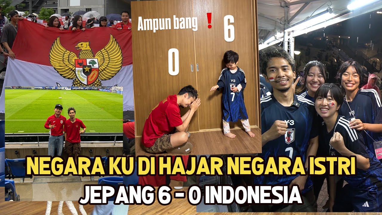 NONTON BOLA INDONESIA DI HAJAR JEPANG  !  AUTO DI KETAWAIN ISTRI !