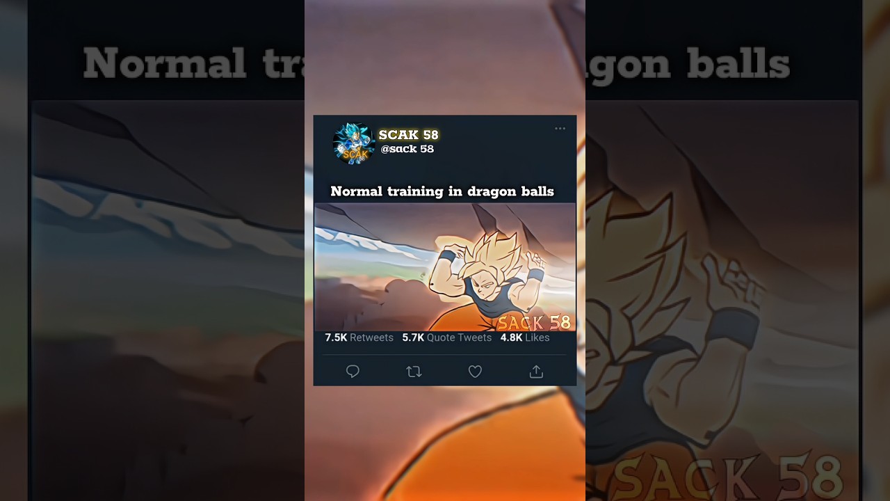 Normal training in dragon Ball 🥶😱 || #shorts #goku #dragonball #dbs #videl #gohan #trending
