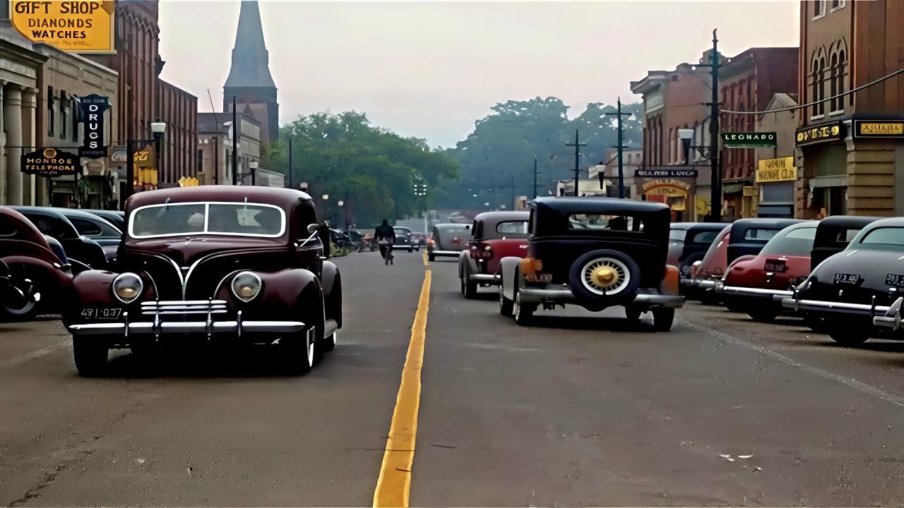 North Carolina 1930s in Color [60fps, Remastered] w/sound design added