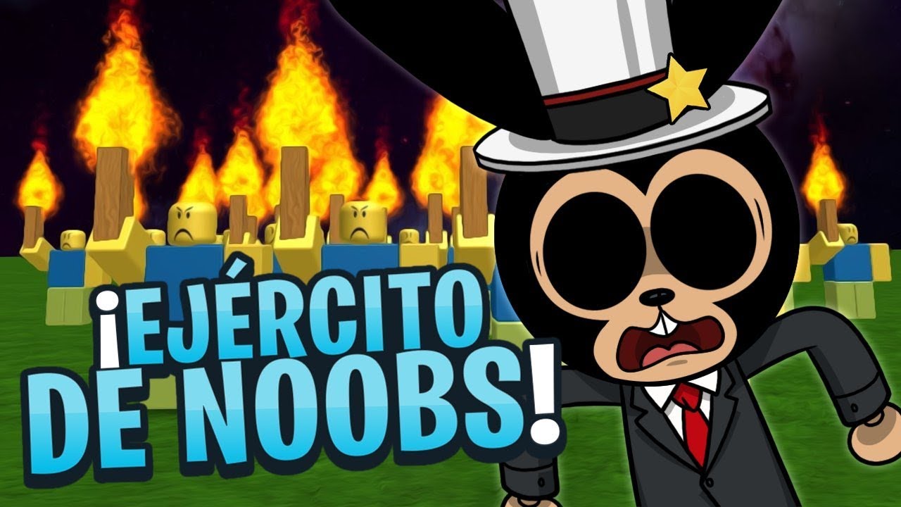 NOS ATACA UN EJÉRCITO DE NOOBS EN ROBLOX !!