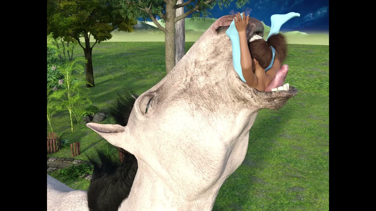 Not a friendly horse - Horse vore, stockings prey