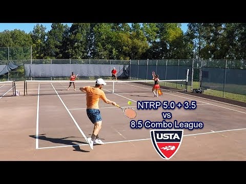 NTRP 5.0 Andrew + 3.5 Wife take on 8.5 Mixed Doubles Combo League Tennis
