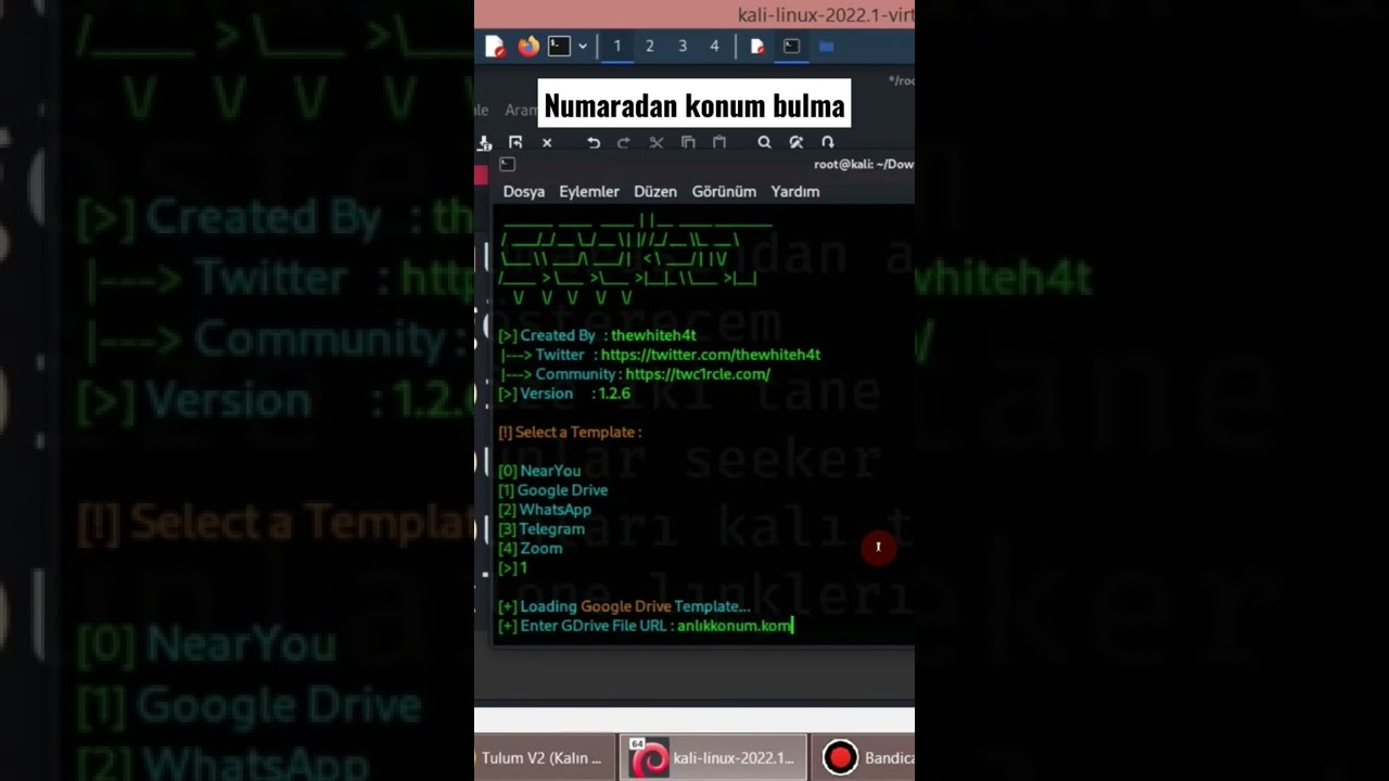 numaradan anlık konum bulma.. detaylar kanalımda