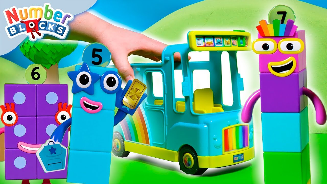 Numberblock Seven's Rainbow Bus Ride | Toy Play & Count | @Numberblocks